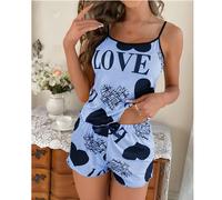 Pigiama corto da donna LO-30763 - Blu / M KP30763