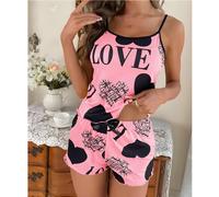 Pigiama corto da donna LO-30768 - Rosa / M KP30768