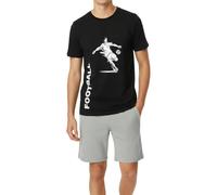 Pigiama corto da ragazzo, in 100% cotone morbido e con pantaloni a forma di bermuda, con motivo BMX, colore blu