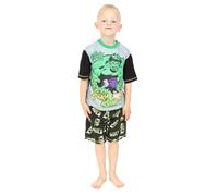 Pigiama corto da ragazzo The Incredible Hulk Crash Krunch, Verde, 4-5 Anni