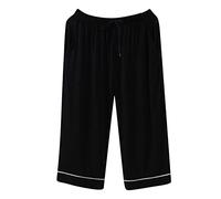 Pigiama corto da uomo S Living Pants Loose Pigiama Home Pants Vestaglia Uomo Morbido, Nero , L