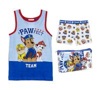 Pigiama Corto dei Paw Patrol - Blu, Bianco e Rosso - Taglia 5 Anni - Pigiama con Sacchetto igienico - 100% Cotone 145 g/m² - Prodotto Originale Disegnato in Spagna