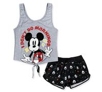 Disney Pigiama Corto Donna Mickey Mouse Canotta e Short in Cotone Estivo 6185