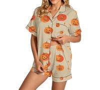Pigiama Corto Donna - Elegante Comodo Completo Composto da Maglia e Pantaloni Ideale per Notti rilassanti e Un Sonno Confortevole
