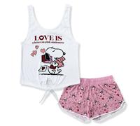 Pigiama corto donna Snoopy canotta e short in cotone estivo 6186