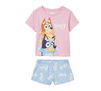 Pigiama Corto Estivo da Bambino Bluey - Pigiama per Bambini Bluey & Bingo in 2 Pezzi, Composto da Maglietta e Pantaloncini, Traspirante, Comodo e Morbido.