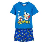 PIGIAMA CORTO ESTIVO SONIC T-SHIRT E PANTALONCINI IN COTONE PER BAMBINI - 2651