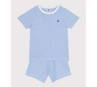 Pigiama corto, in cotone, a righe Blu 4 anni - 102 cm