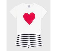 Petit Bateau Pyjacourt A0ckd Bambina Bianco/Blu 12 anni