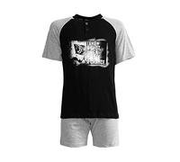 Pigiama Corto Maglia Manica Corta + Pantaloncini Juventus FC Prodotto Ufficiale Juve Uomo Adulto (Bianco, L)