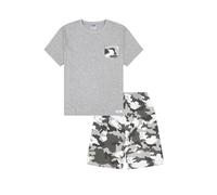 Pigiama corto mimetico per ragazzi 100% cotone, Grigio, 11-12 Years