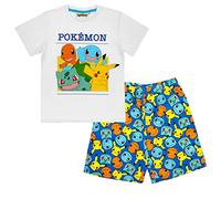 Pigiama corto Pokemon per ragazzi o ragazze, bianco, 110