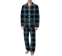 Pigiama Cotone Uomo - Set di Biancheria Intima Termica USB in Peluche di Cotone da Uomo Invernale 9 Aree a Prova di Freddo per Ricarica e Riscaldamento Intelligenti (Mint Green XXL)