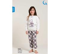Pigiama da bambina in calda felpa di cotone Gary V20036 - V30036