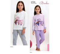 Pigiama da bambina in CALDO cotone Il Granchietto GP7090