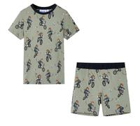 Pigiama da Bambino a Maniche Corte Cachi Chiaro 128