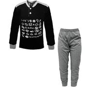 Pigiama da bambino Juventus JU16060 nero cotone intrelock