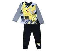 Pigiama da bambino, motivo: Pokemon, 2 pezzi, età 5-12 anni, Grigio, 13 anni
