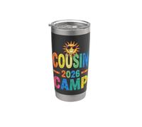 Pigiama da cugino Camp 2026 per bambini e ragazze, regalo coordinato Bicchiere termico in acciaio inox doppia parete