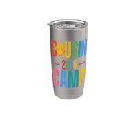 Pigiama da cugino Camp 2026 per bambini e ragazze, regalo coordinato Bicchiere termico in acciaio inox doppia parete