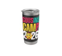 Pigiama da cugino Camp 2026 per bambini e ragazze, regalo coordinato Bicchiere termico in acciaio inox doppia parete