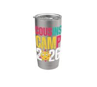 Pigiama da cugino Camp 2026 per bambini e ragazze, regalo coordinato Bicchiere termico in acciaio inox doppia parete