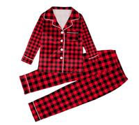 Pigiama da donna Autunno Inverno Stampe Tessuto Morbido Modello Moda Pantaloni Lunghi Set Morbido Comodo Night Wear Scollo a V Lounge Wear Carino Due Pezzi Pigiama Wear, vino, S