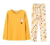 Pigiama da donna con stampa floreale, a maniche lunghe, set da 2 pezzi | Maniche lunghe e fondo intero, top pullover e pantaloni a gamba larga, abbigliamento casual per la casa da indossare tutti i