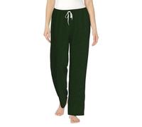 Pigiama da donna con stampa floreale verde cacciatore, morbido e confortevole, pantaloni da notte per vacanze e inverno, regalo da notte, Nero , XXL