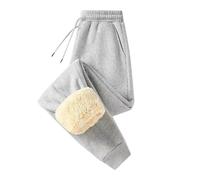 Pigiama da donna, corto, pigiama, pantaloni corti, pantaloni lunghi, flanella, costume lungo sopra il ginocchio, 3/4, collant invernali colorati, in cotone, pantaloni in pile spessi, grigio., 5XL
