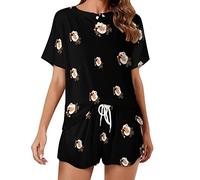Pigiama da Donna Crazy Guinea Lady con Maglietta a Maniche Corte e Pantaloncini, Completo da Notte