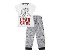 Pigiama da donna Disney 101 Dalmatian Lean On Me in cotone da donna, bianco, 10-12
