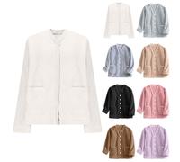 Pigiama da donna Fuzzy Giacche da pigiama per le donne con scollo a V Button Down Indumenti da notte a maniche lunghe in peluche da donna cappotti invernali casual cappotti all'aperto per calore caldo