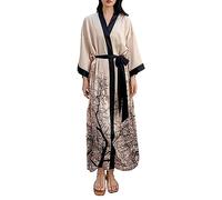 Pigiama da donna in cotone, buona vestibilità, pigiama da donna, in raso, a righe setose, set di biancheria da notte morbido e caldo con felpa, pantaloni lunghi con biancheria da notte, 2 pezzi, tinta