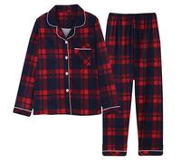 Pigiama da donna, invernale, in pile, caldo e morbido, set di pigiami a due pezzi, 2 pezzi, abbigliamento da Domir Loungewear con tasche e cordoncino, da donna, 100% cotone, Rosa acceso, XL