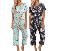 Pigiama da donna, per autunno e inverno, in due pezzi, a maniche lunghe, per la casa, caldo e accogliente, a maniche lunghe, in due pezzi, verde, XL