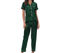 Pigiama da Donna, Pigiama da Donna in Poliestere Lavabile in Lavatrice con Scollo a V per la Casa (XL)