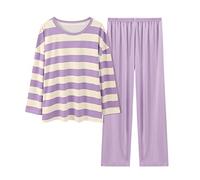 Pigiama da donna Set di abbigliamento per la casa per le donne pigiami da notte pigiama Loungewear Set a maniche lunghe Set da casa da donna Tuta da notte Pigiama Indumenti da notte Abbigliamento