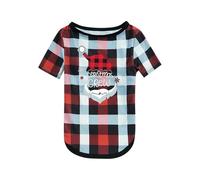 Pigiama da famiglia alla moda natalizia con motivo a quadri, stampa a lettere, lungo, caldo, comodo set per genitori e bambini, multicolore, M