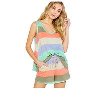 Pigiama da notte da donna in 2 pezzi per il Regno Unito comodo set da salotto da donna UK Set da notte da donna pigiama da sposa abiti per il tempo libero pantaloncini e top set pigiameria, Verde, XL