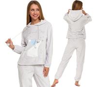 Pigiama da notte da donna MORAJ 5500-002 pantalone pigiama lungo in pile 2...