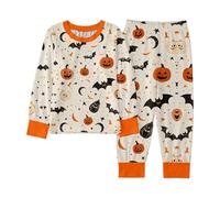 Pigiama da Notte di Halloween in 2 Pezzi Set Biancheria per Bambini familiare Vacanza Abbigliamento Casual Pigiami accoglienti Vestiti la casa, Relax Quotidiano