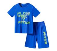 Pigiama da Notte per Bambini Piccoli, con Stampa di Dinosauri, Top, Pantaloncini e Pantaloni Accappatoio Spugna 12 Mesi