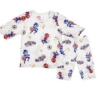 Pigiama da notte per ragazzi, 100% cotone biologico, abbigliamento da notte per bambini, a maniche lunghe, set da 2 pezzi, regalo per 3-6 anni, Ragno, 3-4 Years