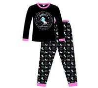 Pigiama da ragazze in cotone, con stelle arcobaleno e scritta in inglese "Believe in Unicorns" rosa 13-14 Anni