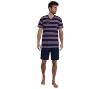 Pigiama Da Uomo GÖTZBURG, Corto - Shorty, Collo A V, Rigato, In Cotone...