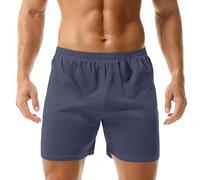 Pigiama da uomo in cotone al 100% - Pantaloncini corti da casa, morbidi, per la casa, estivi, da jogging, leggeri, per la notte, con elastico in vita, comodi, pantaloncini sportivi, per il tempo