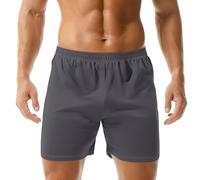 Pigiama da uomo in cotone al 100%, pantaloncini da casa, morbidi, per la casa, pantaloncini corti estivi, jogger, pantaloncini leggeri da notte, con elastico in vita, pantaloncini sportivi, comodi