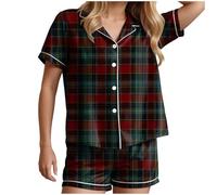 Pigiama di Halloween da donna in raso di seta abbottonata camicia e pantaloncini pigiama set 2 pezzi Loungewear stampa zucca manica corta indumenti da notte per tutti i giorni leggero e traspirante