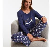 Pigiama di Natale in jersey di cotone Blu 46/48 (IT) - 42/44 (FR) Leopardato